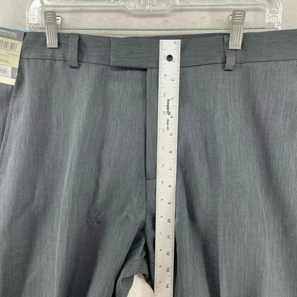 Kenneth Cole Reaction Dress Pants Men Sz 36Wx30L Dark Gray Slacks Textured Stria - Picture 4 of 12